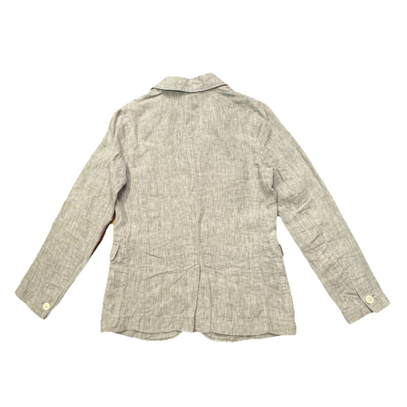 Muji 100% Linen Women Blazer Size:XS Single Breasted Gray Business casual - Picture 13 of 13